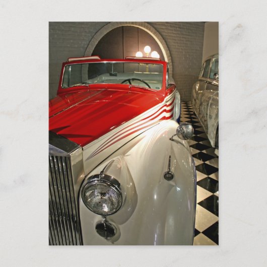 Autosammlung in der Liberace Foundation und Postkarte (Vorderseite)