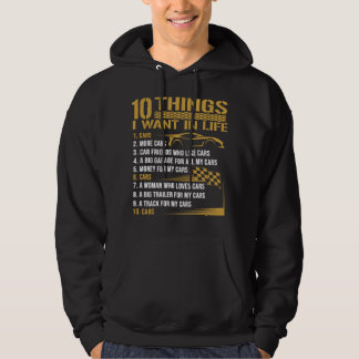 Autoschatz Geschenk - Zehn Dinge, die ich im Leben Hoodie