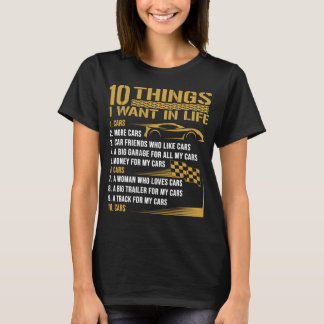 Autoschatz - Lustiges Geschenk - Zehn Dinge, die i T-Shirt