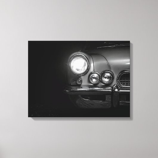 Autoscheinwerfer Leinwanddruck (Vorderseite)