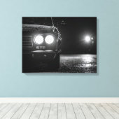 Autoscheinwerfer Leinwanddruck (Insitu (Holzboden))