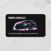 Autoscheinwerferneuerung individuell QR Visitenkarte (Vorderseite)