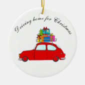 Autoschleppbaum "Zuhause für Weihnachten" Keramikornament (Vorne)