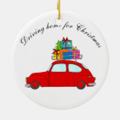 Autoschleppbaum "Zuhause für Weihnachten" Keramikornament (Hinten)