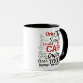 Autoschwärmer Wortwolke Tasse (VorderseiteRechts)