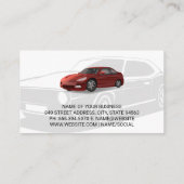 Autoservice | Auto | Mechanische Visitenkarte (Rückseite)