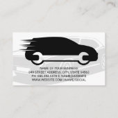 Autoservice | AUTO | Mechanisches Logo Visitenkarte (Rückseite)