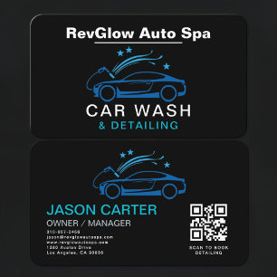 Autoservice & Detailierung QR-Code  Visitenkarte