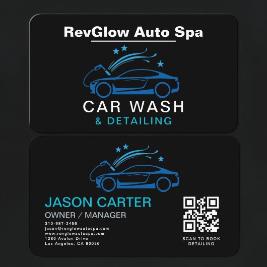 Autoservice & Detailierung QR-Code  Visitenkarte
