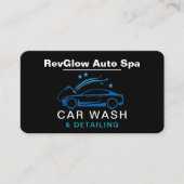 Autoservice & Detailierung QR-Code  Visitenkarte (Vorderseite)
