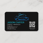 Autoservice & Detailierung QR-Code  Visitenkarte (Rückseite)