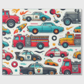 Autospielzeug Geschenkpapier (Flach)