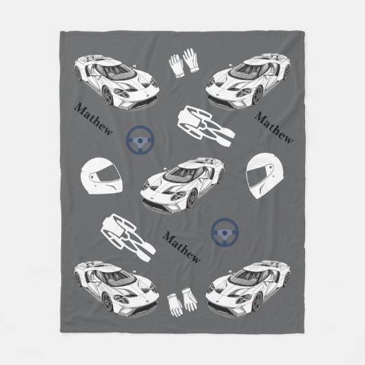 Autosport-Flanelldecke Fleecedecke (Vorderseite)