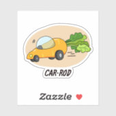 Autostab Funny Carrot Pun Aufkleber (Blatt)