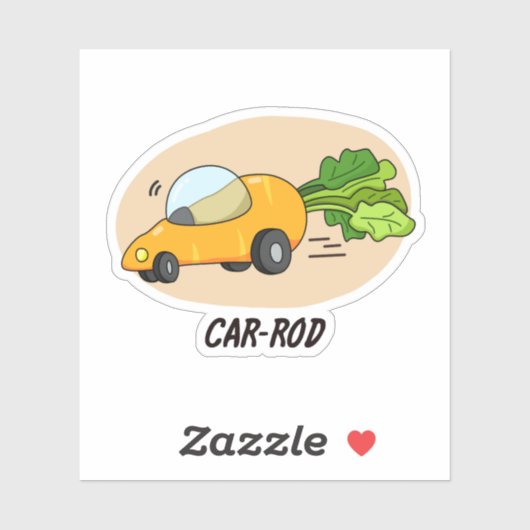 Autostab Funny Carrot Pun Aufkleber (Blatt)