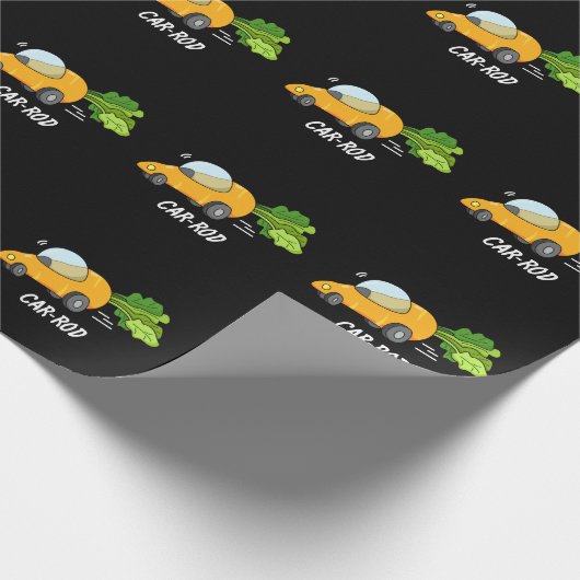 Autostab Funny Carrot Pun Dark BG Geschenkpapier (Ecke)