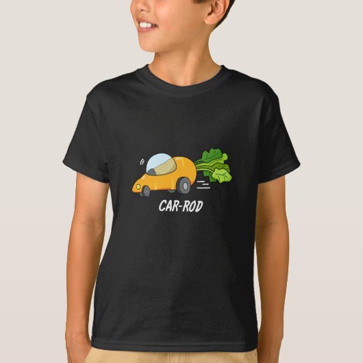 Autostab Funny Carrot Pun Dark BG T-Shirt (Vorderseite)