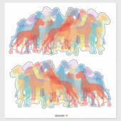 Autosticker Abzeichen Silhouette Großer Dane Stick Aufkleber (Blatt)