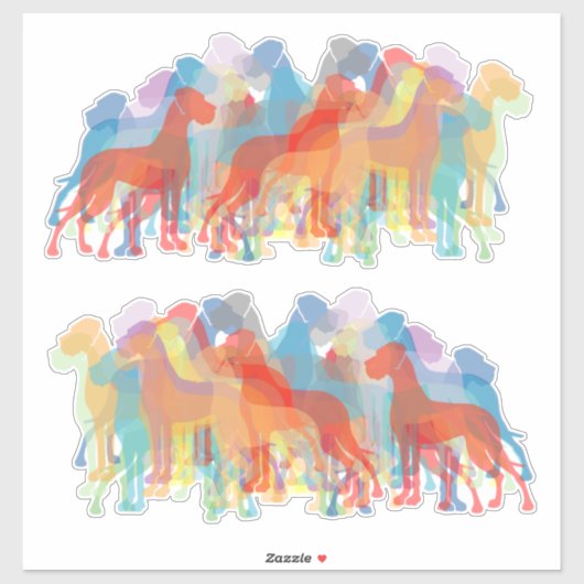 Autosticker Abzeichen Silhouette Großer Dane Stick Aufkleber (Blatt)