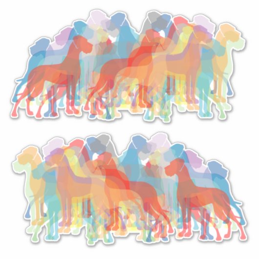 Autosticker Abzeichen Silhouette Großer Dane Stick Aufkleber (Vorderseite)