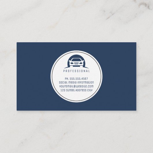 Autosymbol Visitenkarte (Rückseite)