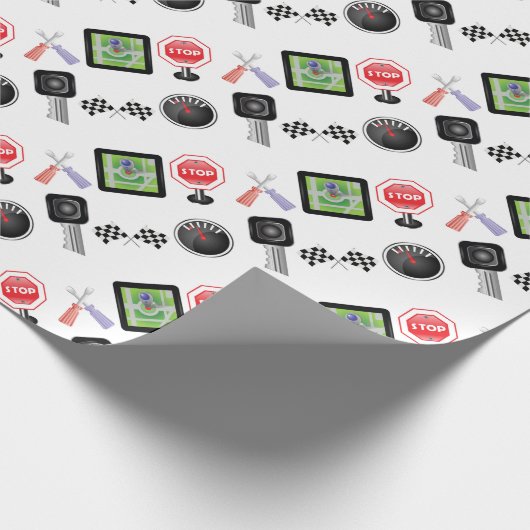 Autosymbole Geschenkpapier (Ecke)