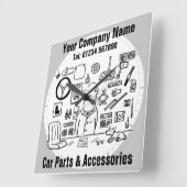 Autoteile und Zubehör Quadratische Wanduhr (Winkel)