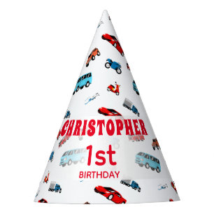 Autothema Geburtstagsparty Retro Style Partyhütchen