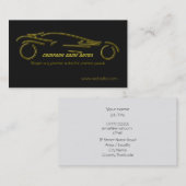 Autotrade Auto - Gold Sportscar auf schwarzer Visitenkarte (Vorne/Hinten)
