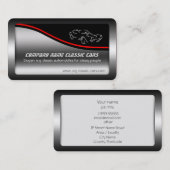 Autotrade - klassisches Auto auf Stahlkolbeneffekt Visitenkarte (Vorne/Hinten)