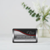 Autotrade - klassisches Auto auf Stahlkolbeneffekt Visitenkarte (Stehend Vorderseite)