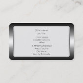 Autotrade - klassisches Auto auf Stahlkolbeneffekt Visitenkarte (Rückseite)