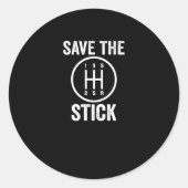 Autotuning Rette den Stick Runder Aufkleber (Vorderseite)