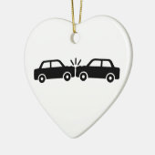 Autounfall Keramikornament (Links)