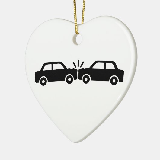 Autounfall Keramikornament (Links)