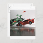 Autounfall Postkarte (Vorne/Hinten)