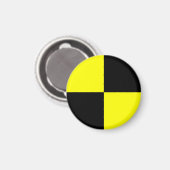 Autounfallprüfpuppen-Symbol Magnet (Vorderseite/Rückseite)