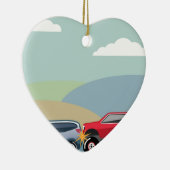 Autounfallrückseite beendete Fahrzeug Vektor Keramik Ornament (Rechts)