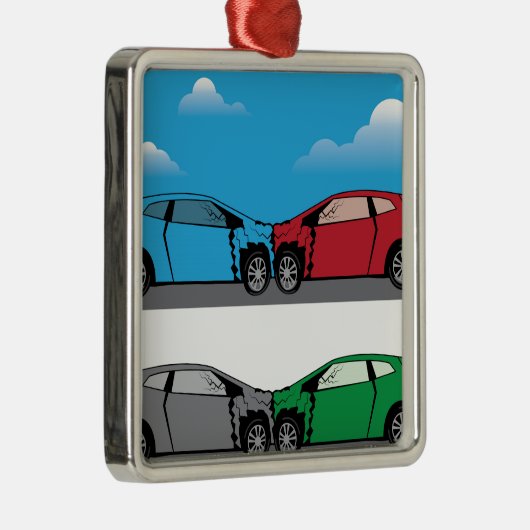 Autounfallvektor Ornament Aus Metall (Rechts)