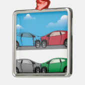 Autounfallvektor Ornament Aus Metall (Links)