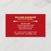 Autoverkauf, Auto-Reparatur, Cooles Rotes Auto im Visitenkarte (Rückseite)