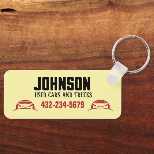 Autoverkäufer oder Gebrauchtwagenlohn Schlüsselanhänger (Vorderseite)