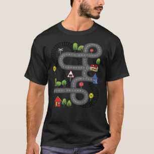 Autoverkehr Track Toy Spielzeug Spielzeug Zurück D T-Shirt