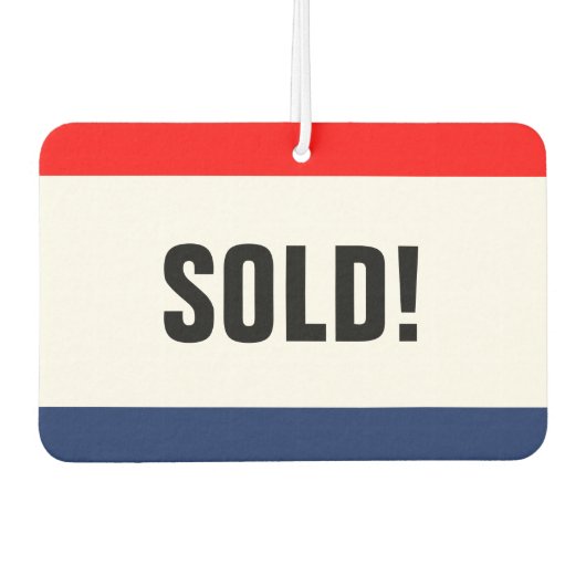 Autoverleih verkaufte Werbeaktion individuell anpa Autolufterfrischer (Vorderseite)