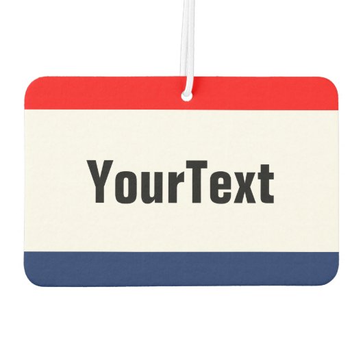 Autoverleihpromo Signage Persönlich gestalten Autolufterfrischer (Rückseite)