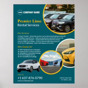 Autovermietung kundenspezifisches Poster
