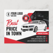 Autovermietung Mietwagen für Augenfänger Postkarte (Vorderseite)