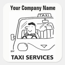 Autovermietung & Taxi Services Cartoon Stickers