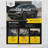 Autovermietung Unternehmen Black Yellow Flyer (Vorne)