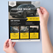 Autovermietung Unternehmen Black Yellow Flyer (Hand)
